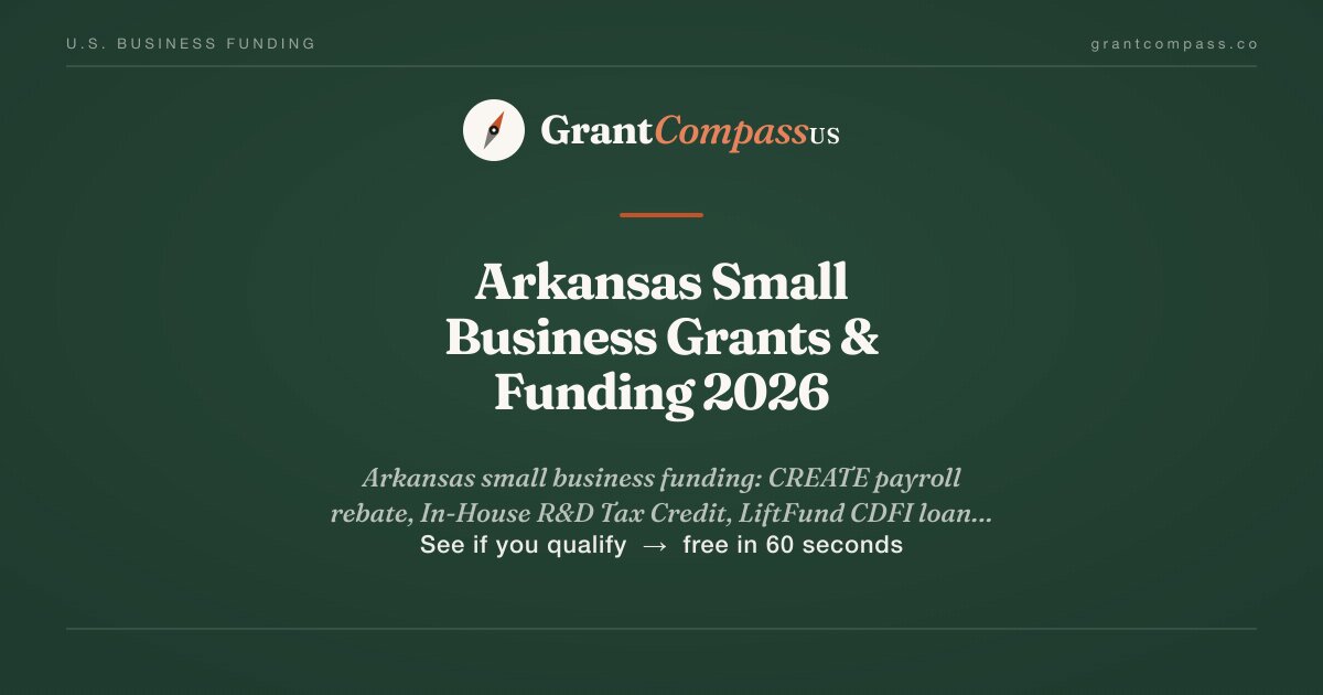 Arkansas Small Business Grants & Funding 2026