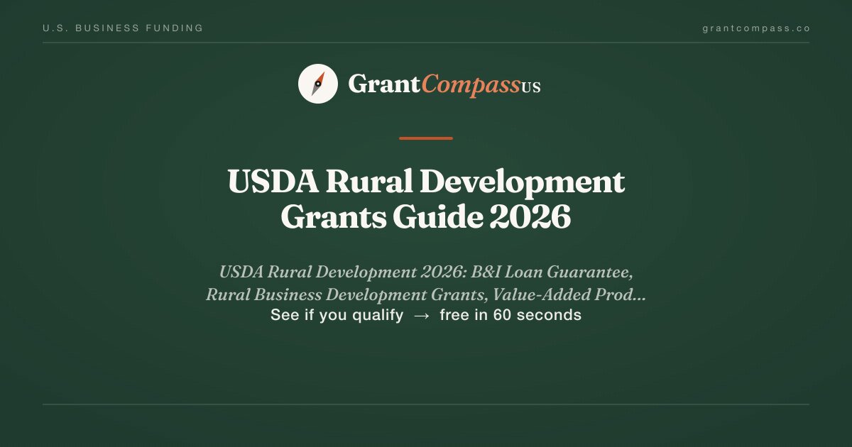 USDA Rural Development Grants Guide 2026